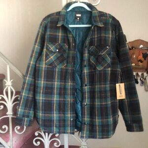 New Vans Plaid Button-Up Polo Jacket